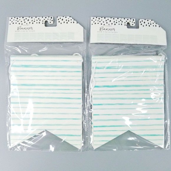 Party Decorations Bundle Happy Birthday Banners Door Hanger Green Lot of 5 NEW - Picture 3 of 5